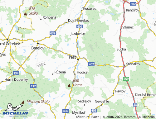 Mappa MICHELIN Třešť - ViaMichelin
