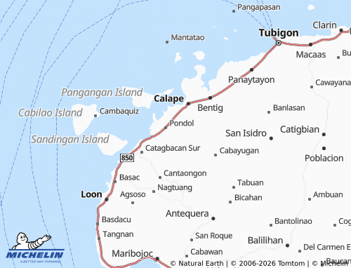 MICHELIN Panangquilon map - ViaMichelin