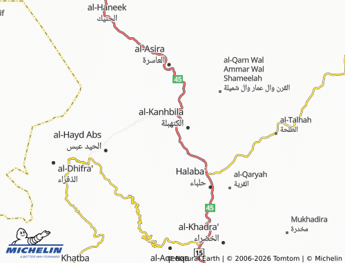 MICHELIN-Landkarte Al Ateefah - ViaMichelin