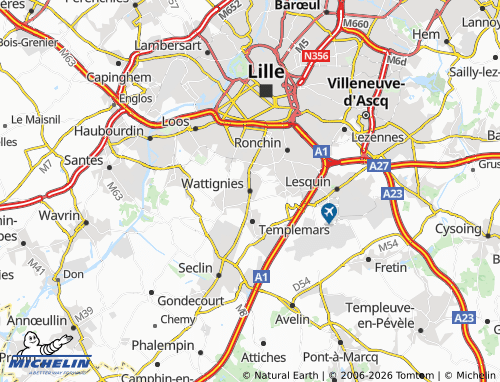 Carte MICHELIN Wattignies - ViaMichelin