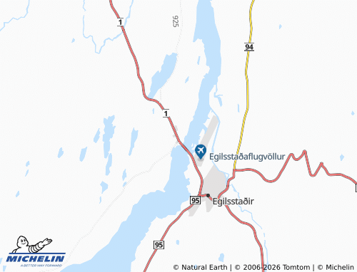 Carte MICHELIN Fellabær - ViaMichelin