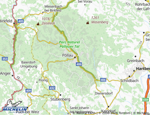 Mapa MICHELIN Pöllau - ViaMichelin
