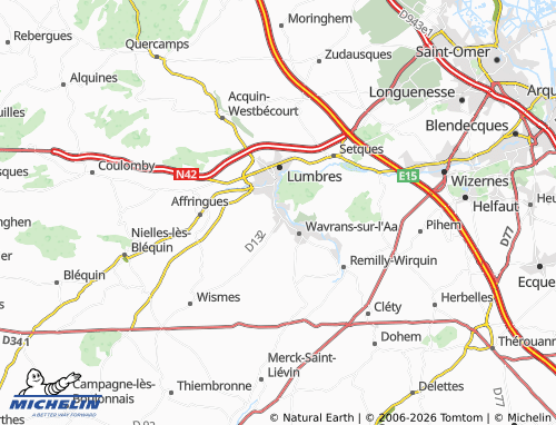 MICHELIN Elnes map - ViaMichelin
