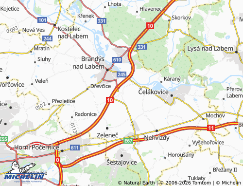 Mappa MICHELIN Zápy - ViaMichelin