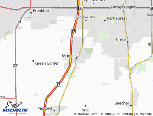 Mappa MICHELIN Monee - ViaMichelin