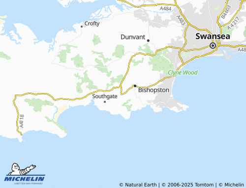 MICHELIN Pennard map - ViaMichelin