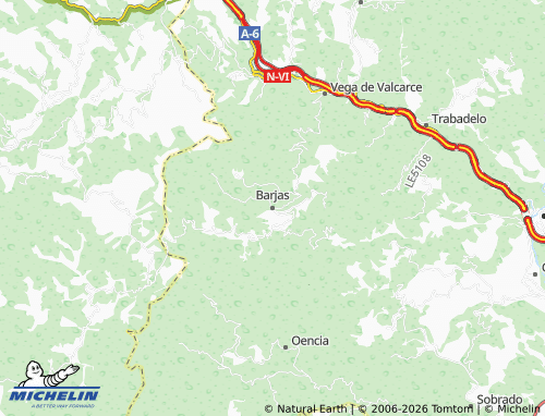 Mappa MICHELIN Barjas - ViaMichelin