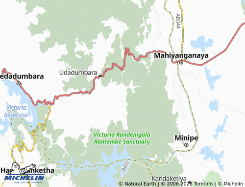 MICHELIN Pitawala Udagammedda map - ViaMichelin