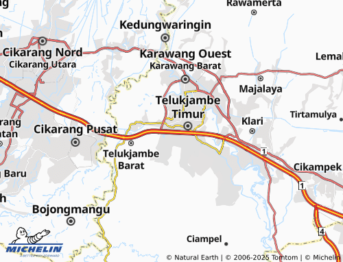 MICHELIN Sukaluyu map - ViaMichelin
