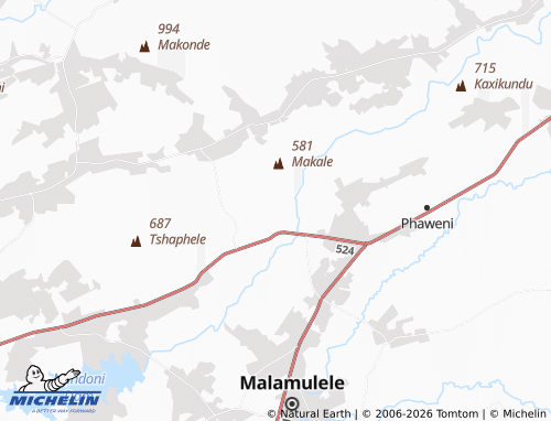 MICHELIN-Landkarte Tshamutavha - ViaMichelin