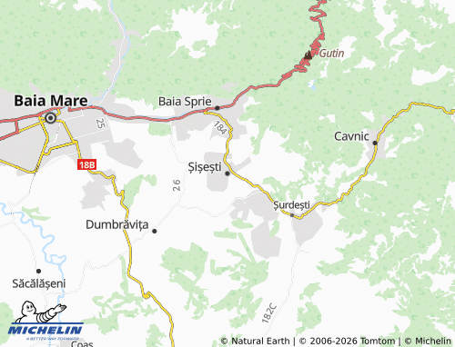 MICHELIN Șișești map - ViaMichelin