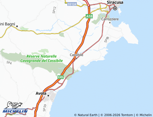 MICHELIN Cassibile map - ViaMichelin