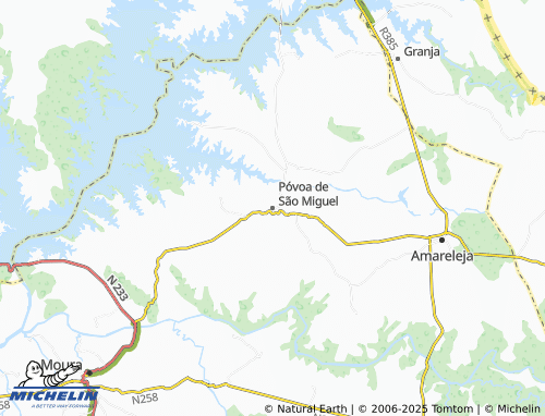 MICHELIN Póvoa de São Miguel map - ViaMichelin