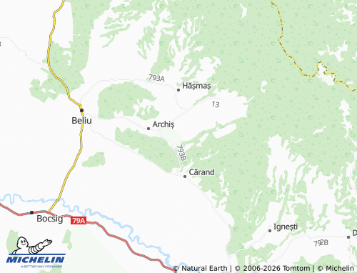 Mappa MICHELIN Nermiș - ViaMichelin