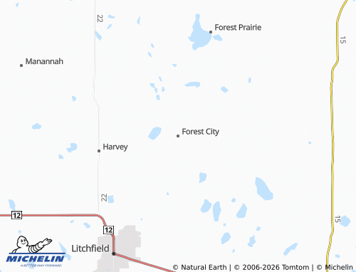 Carte MICHELIN Forest City - ViaMichelin