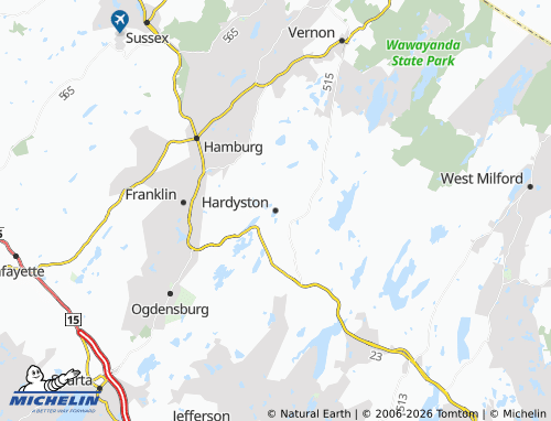 Carte MICHELIN Hardyston - ViaMichelin