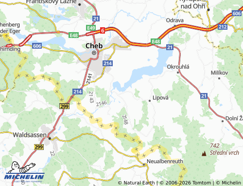 Mappa MICHELIN Malá Všeboř - ViaMichelin