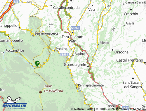 Mapa MICHELIN Rapino - ViaMichelin
