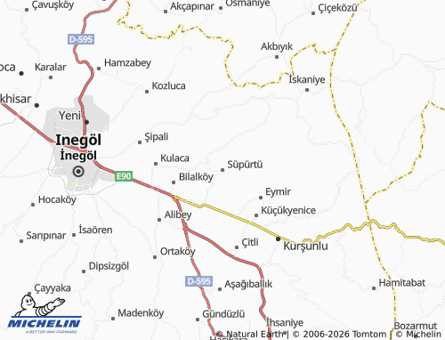 MICHELIN Süpürtü map - ViaMichelin