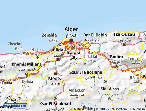 Carte MICHELIN Bougara - ViaMichelin
