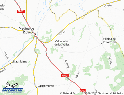 MICHELIN Valdenebro de los Valles map - ViaMichelin