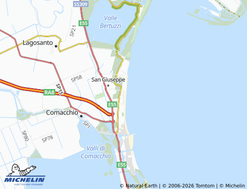 Mappa MICHELIN Lido di Pomposa - ViaMichelin