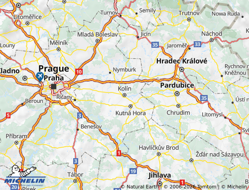 Mappa MICHELIN Kolín - ViaMichelin