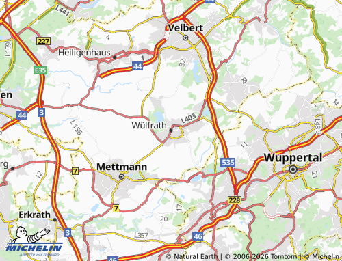 MICHELIN Wülfrath map - ViaMichelin
