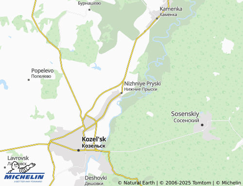 MICHELIN Nizhniye Pryski map - ViaMichelin
