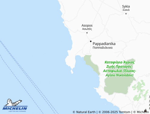MICHELIN Karavostasi map - ViaMichelin
