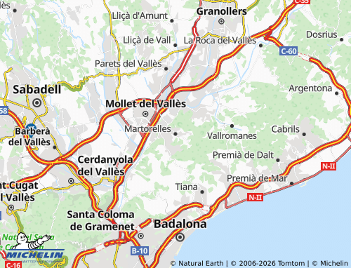 MICHELIN-Landkarte Martorelles - ViaMichelin