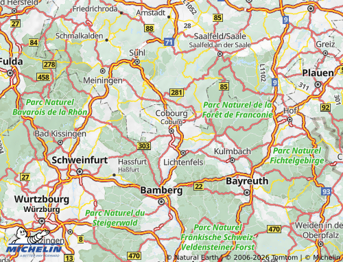 Mapa MICHELIN Coburg LK - ViaMichelin