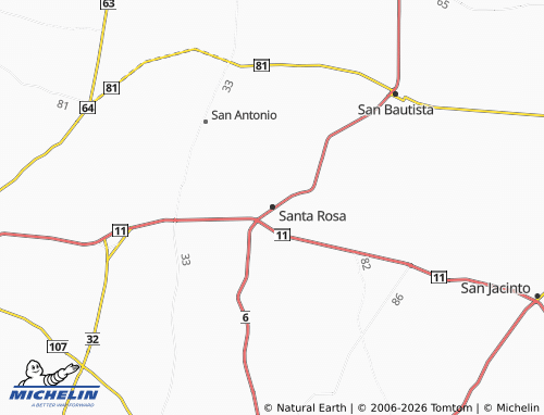 MICHELIN Santa Rosa map - ViaMichelin