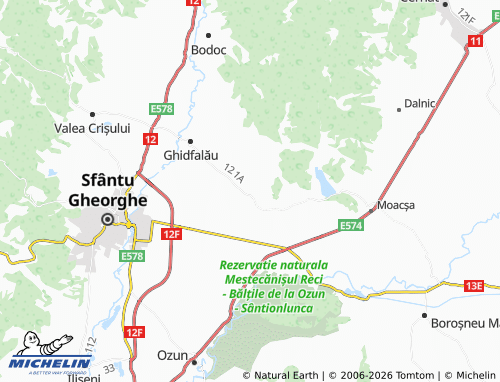 MICHELIN Angheluș map - ViaMichelin