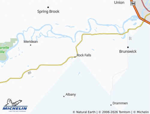 Carte MICHELIN Rock Falls - ViaMichelin
