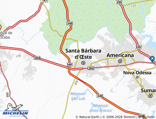 Mapa MICHELIN Siqueira Campos - ViaMichelin
