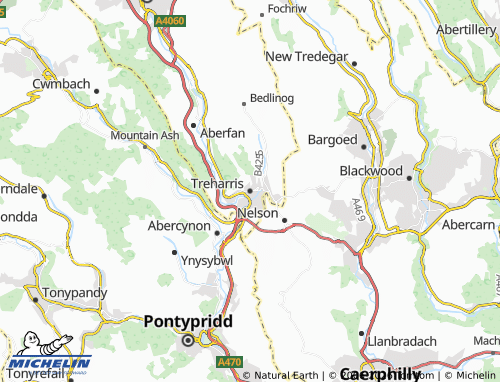 Mappa MICHELIN Treharris - ViaMichelin