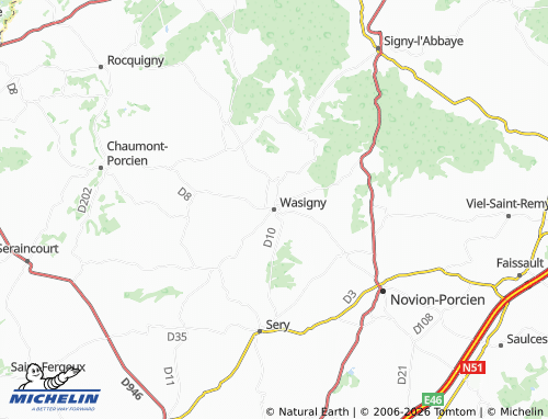 Mapa MICHELIN Wasigny - ViaMichelin
