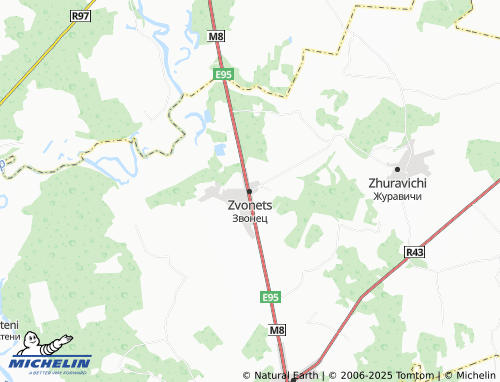 MICHELIN Zvonets map - ViaMichelin