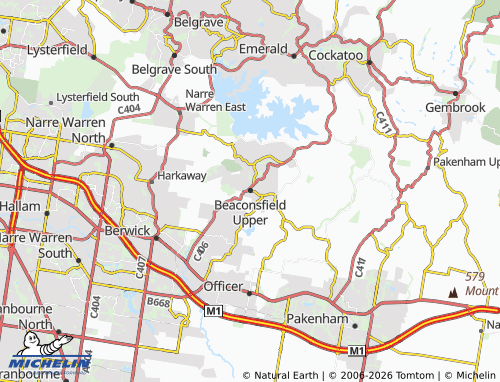 Mapa MICHELIN Beaconsfield Upper - ViaMichelin