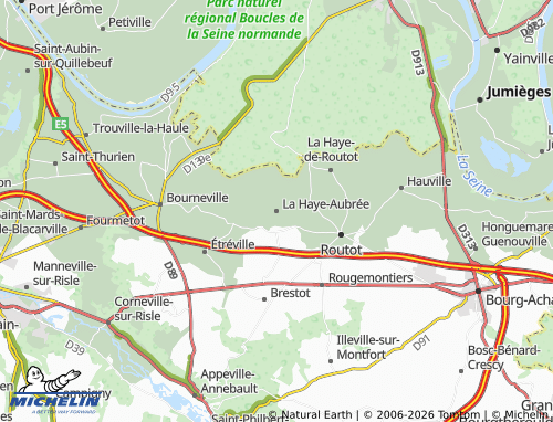 MICHELIN La Haye-Aubrée map - ViaMichelin