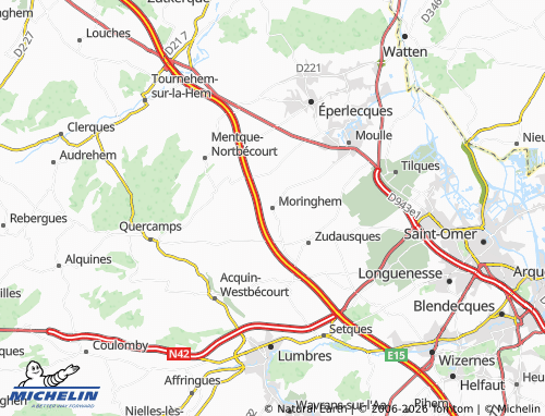 Mapa MICHELIN Moringhem - ViaMichelin