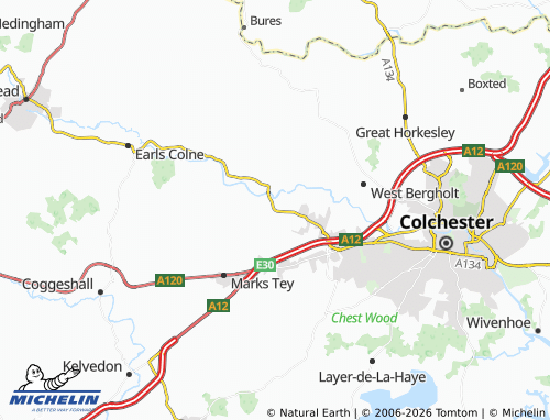 MICHELIN Aldham map - ViaMichelin