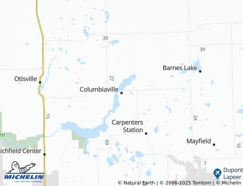 MICHELIN Columbiaville map - ViaMichelin