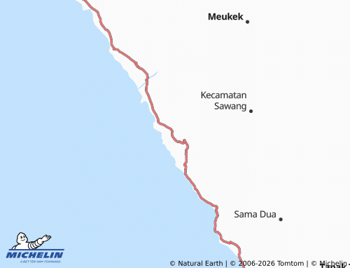 MICHELIN Alue Meutuah map - ViaMichelin