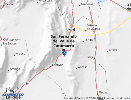 MICHELIN Valle Viejo map - ViaMichelin