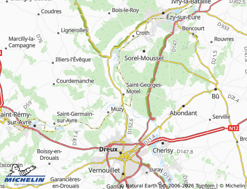 MICHELIN Saint-Georges-Motel map - ViaMichelin