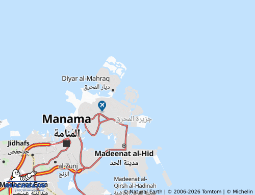MICHELIN Amwaj Islands map - ViaMichelin