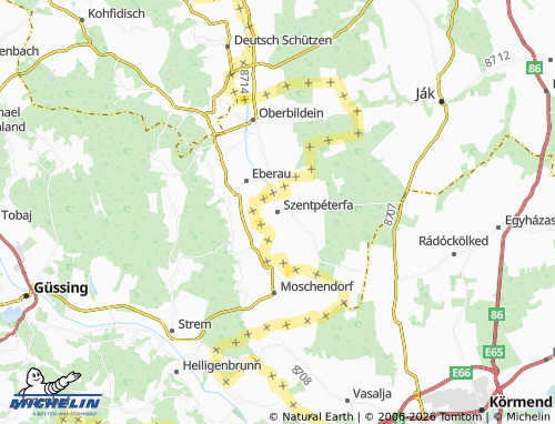 Mapa MICHELIN Szentpéterfa - ViaMichelin