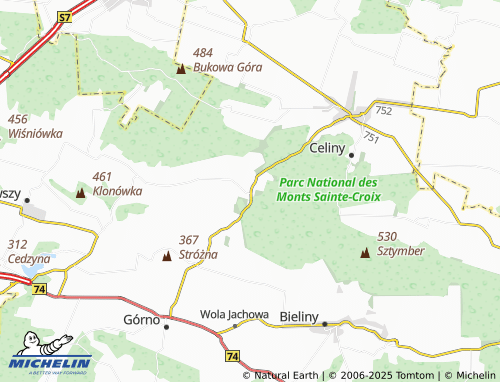 MICHELIN Święta Katarzyna map - ViaMichelin